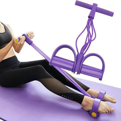 6 Tubes High Quality Fitness Elastic Foot Pedal Resistance Bands Sit up Pull Rope Foot Pedal