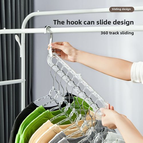 Space Saving Magic Nine-hole Hangers Multi-function Vertical and Horizontal Rotating Thick Hanging Clothes Pants Storage Closet