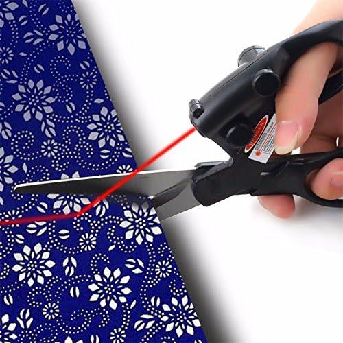 Household Laser Scissors with Infrared Guide, Straight Tailoring Scissors