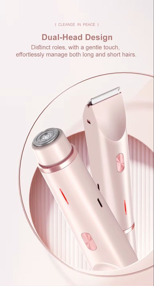 2-in-1 Dual Head Home Hair Removal Mini Electric Razors for Ladies Arms Armpit Legs Pubic Hair Body Hair Trimmer