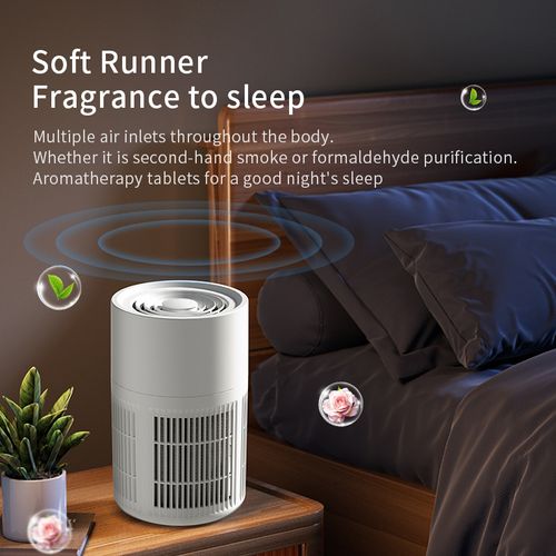 Portable air purifier for office smoke and formaldehyde removal, home desktop silent purifier.