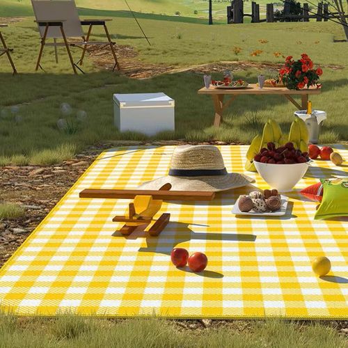 Outdoor Camping Floor Mat Sleeping Pad Ultrasonic Picnic Mat Thickened Waterproof Beach Blanket Camping Tent Grassland Mat