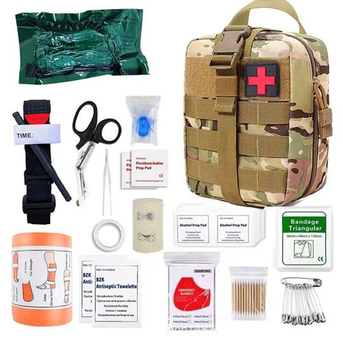 Portable Outdoor Multifunctional Tactical IFAK First Aid Kit for Survival & Emergency Wild Storage Safety & for Survival Gear