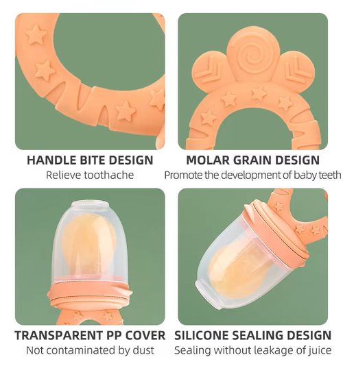 Baby Food Grade Pacifier Fresh Fruit Feeder Infant Fruit Teething Teether Toy Silicone Baby Product BAP Free Phthalate Free