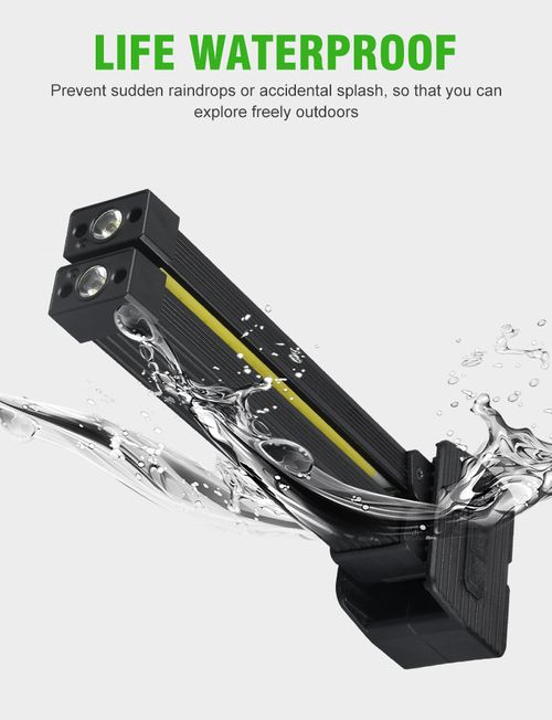 Multifunctional COB work light LED inspection light with magnet cool light + warm light + red light camping light