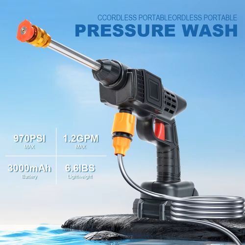 Portable Cordless Electric Pressure Washer Powerful High Pressure Car Washer Gun for Washing Cars
