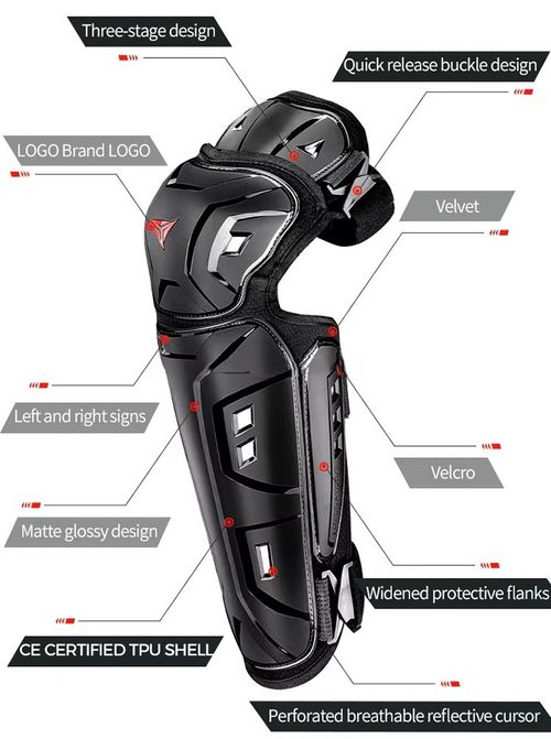 Protective Gear Set Safety Pad Motorbike Body Protector Motocross Back Motorcycle Knee Guards