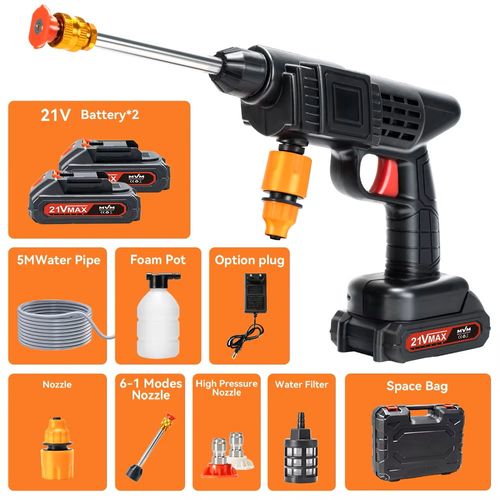 Portable Cordless Electric Pressure Washer Powerful High Pressure Car Washer Gun for Washing Cars