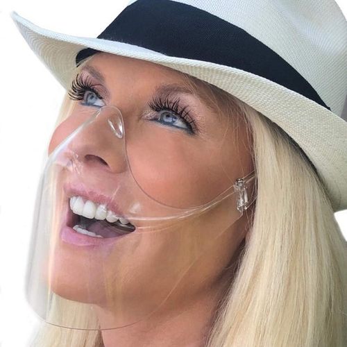 High-definition anti-epidemic fog-proof transparent protective upgraded mask splash-proof shield can filter dust mouth and nose mask