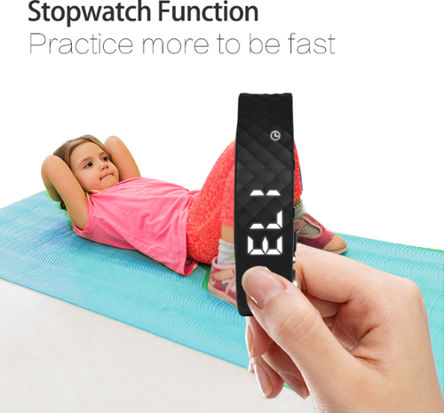 Fitness Smart Wristband AMOLED Display Health Watch with Alarm Clock Android Operated Rubber Band Material