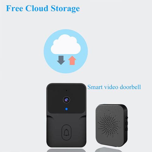 Wi-Fi Video Doorbell Camera Smart Home Kit with Two-Way Audio AI Motion Detection Night Vision Cloud Storage Wireless