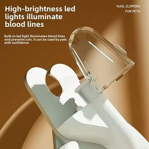 Novice-Friendly Pet Nail Clippers Cat and Dog Nail Mill with Search Light Plastic Material Blood Line Prevent Bleeding Set