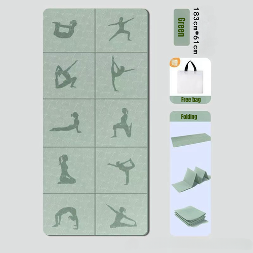 Eco-Friendly Lightweight Foldable Yoga Mat for Exercise and Fitness