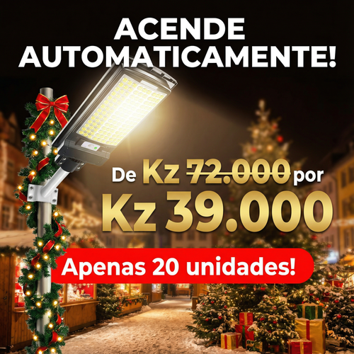 ⚠️Luanda 🏠💡☀️ Lâmpada Solar Integrada Super Brilhante ⚡✨ — Sensor Inteligente 🚶‍♂️📡 e À Prova de Água 🌧️💦 — Carrega de Dia 🔋☀️, Ilumina à Noite 🌙✨