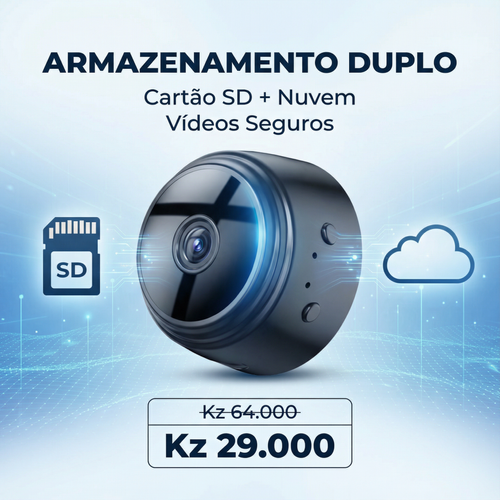 ⚠️🇦🇴 Luanda 🔒 | Câmara A9 HD Grande Angular — Pequena no Tamanho 🔍 —Visão Grande Angular 👀 — Imagem HD Clara 🌙 — Monitorização Interior & Exterior 🏠🚪 — Proteção Antirroubo 24h ⏰