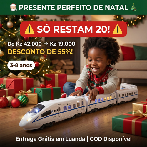 🎄 Luanda🎁 Brinquedo de Trem Elétrico Realista –🚄Presente ideal para crianças curiosas!🎁