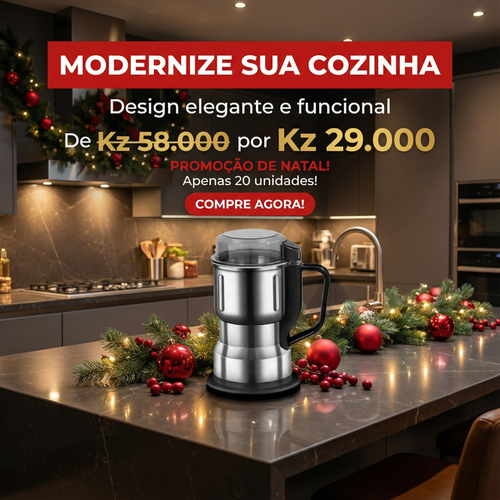 🔥Luanda 🎄💥Moedor Multifuncional— Tritura Tudo! — Feijão 🍛 Milho 🌽 Pimenta 🔥 Café ☕ Ervas 🍃