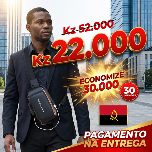 🚨🔥🇦🇴 PROMOÇÃO ESPECIAL LUANDA!—🔒🛡️Bolsa Peitoral Masculina com Cadeado + Porta USB 🔋⚡—📱💼Grande Capacidade para Telemóvel e Acessórios—🕶️Design Moderno e Antifurto—🚶‍♂️Perfeita para Trabalho, Passeio e Dia a Dia— Entrega Grátis + COD! 🚚