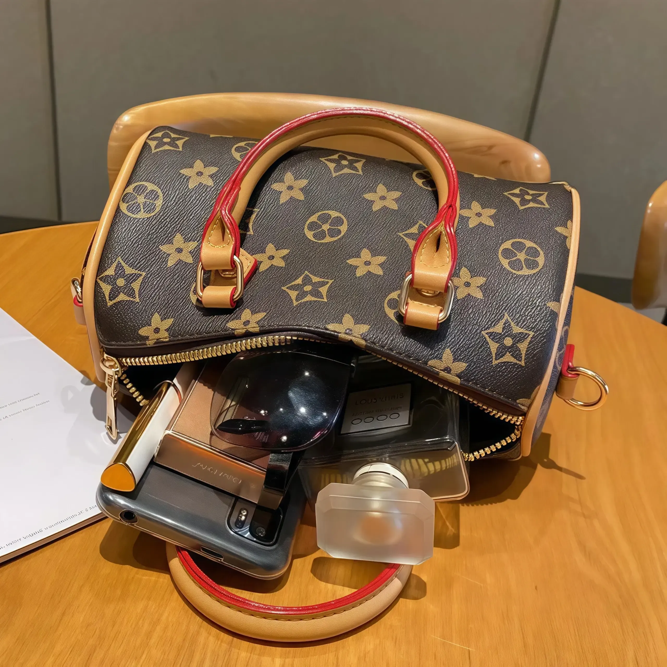 🔥2025 Nova Bolsa de Luxo Estampada – Ombro ou Tiracolo, Porta-Telemóvel e Moedas 👜✨