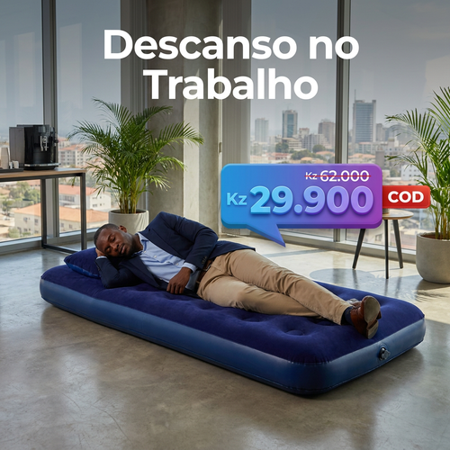 🇦🇴🔥 Luanda 🛏️ Colchão Inflável Camping ✨🛏️ Espesso e macio ✨ Anti-humidade 🌧️ Ideal para camping e uso diário 💖 Super confortável 💨 Fácil transportar 🎒 Ideal para viagem, camping e descanso 🌿✨🛏️ Conforto de Hotel onde estiver ✨