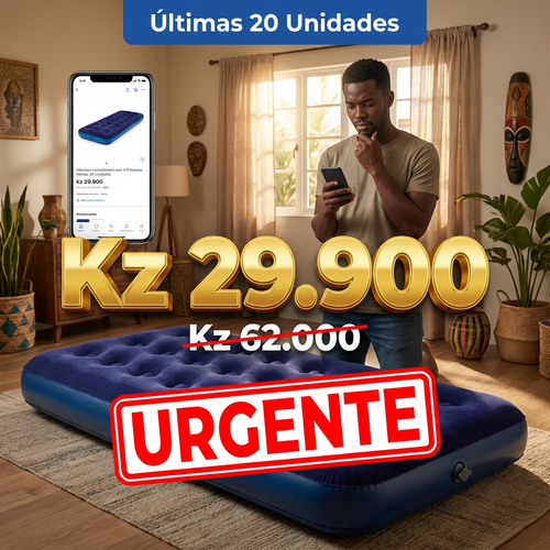 🇦🇴🔥 Luanda 🛏️ Colchão Inflável Camping ✨🛏️ Espesso e macio ✨ Anti-humidade 🌧️ Ideal para camping e uso diário 💖 Super confortável 💨 Fácil transportar 🎒 Ideal para viagem, camping e descanso 🌿✨🛏️ Conforto de Hotel onde estiver ✨
