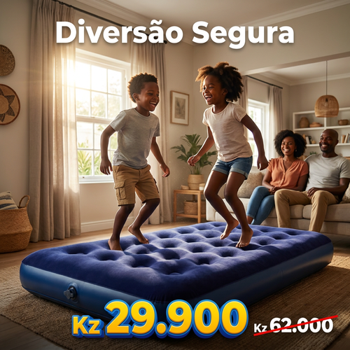🇦🇴🔥 Luanda 🛏️ Colchão Inflável Camping ✨🛏️ Espesso e macio ✨ Anti-humidade 🌧️ Ideal para camping e uso diário 💖 Super confortável 💨 Fácil transportar 🎒 Ideal para viagem, camping e descanso 🌿✨🛏️ Conforto de Hotel onde estiver ✨
