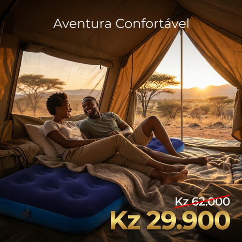 🇦🇴🔥 Luanda 🛏️ Colchão Inflável Camping ✨🛏️ Espesso e macio ✨ Anti-humidade 🌧️ Ideal para camping e uso diário 💖 Super confortável 💨 Fácil transportar 🎒 Ideal para viagem, camping e descanso 🌿✨🛏️ Conforto de Hotel onde estiver ✨
