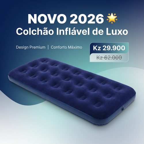 🇦🇴🔥 Luanda 🛏️ Colchão Inflável Camping ✨🛏️ Espesso e macio ✨ Anti-humidade 🌧️ Ideal para camping e uso diário 💖 Super confortável 💨 Fácil transportar 🎒 Ideal para viagem, camping e descanso 🌿✨🛏️ Conforto de Hotel onde estiver ✨