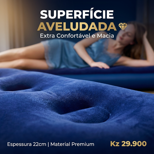 🇦🇴🔥 Luanda 🛏️ Colchão Inflável Camping ✨🛏️ Espesso e macio ✨ Anti-humidade 🌧️ Ideal para camping e uso diário 💖 Super confortável 💨 Fácil transportar 🎒 Ideal para viagem, camping e descanso 🌿✨🛏️ Conforto de Hotel onde estiver ✨
