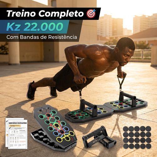 🇦🇴🔥🔥Luanda 🏋️ Prancha de Flexão Multifuncional e Dobrável ✨💪 Treinador de Músculos do Peito e Ombros ✨ Alta resistência antiderrapante 🌧️ Ideal para treino em casa e fitness 💖 Super leve e portátil 💨 Suporte para treino de prancha 🎒 Ideal para homens, mulheres e iniciantes 🌿✨🏋️ Tenha um corpo perfeito sem ir à ginásio ✨