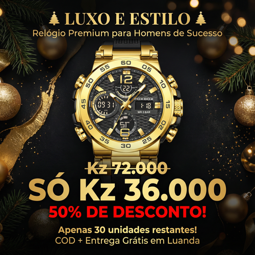 🇦🇴Estilo Premium para Luanda |Relógio Masculino Esportivo Duplo Display ⌚🔥 À Prova de Água 💧 | Noturno Luminoso 🌙 | Perfeito para Homens de Luanda💎⌚