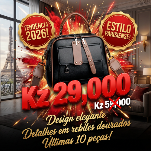 🇦🇴👜✨ OFERTA LUANDA! — Bolsa Feminina Estilo Francês 2026 💃 — Grande Capacidade para Telemóvel e Cosméticos 📱💄 — Design Elegante e Moderno 🌸 — Leve, Portátil e Perfeita para Trabalho e Passeio 🚶‍♀️