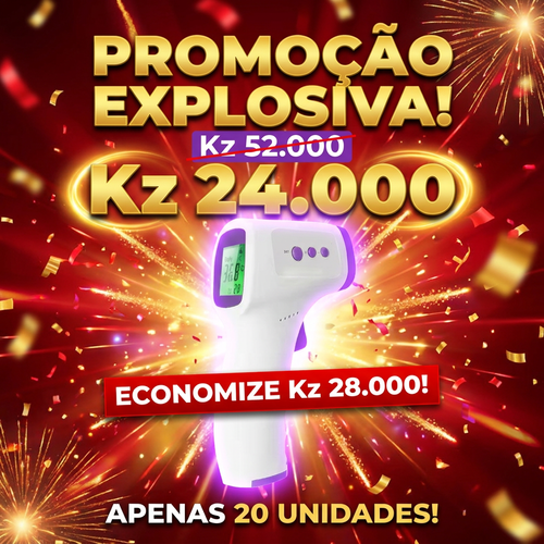 🇦🇴🔥 Luanda🌡️ Termómetro Infravermelho Digital😷🌡️ Não precisa tocar no corpo⚡Medição rápida em 1 segundo👶👨 Sem contacto seguro 🏠 Ideal para crianças, adultos e toda a família 💡 Fácil de usar em casa e em emergências