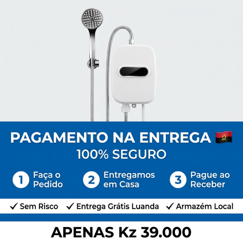 🇦🇴🚿 Luanda |Aquecedor Elétrico Instantâneo de Parede🔥🚿 — Água Quente em 3 Segundos ⚡ — Quente & Frio ❄️🔥 — Compacto e Econômico 💰 — Ideal para Casa e Apartamento 🏢 — Instalação Simples 🔧— Ideal para Banho e Lavar Mãos 🛁