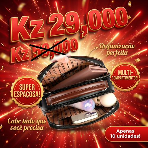 🇦🇴👜✨ OFERTA LUANDA! — Bolsa Feminina Estilo Francês 2026 💃 — Grande Capacidade para Telemóvel e Cosméticos 📱💄 — Design Elegante e Moderno 🌸 — Leve, Portátil e Perfeita para Trabalho e Passeio 🚶‍♀️