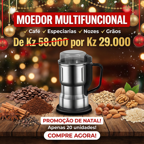 🔥Luanda 🎄💥Moedor Multifuncional— Tritura Tudo! — Feijão 🍛 Milho 🌽 Pimenta 🔥 Café ☕ Ervas 🍃