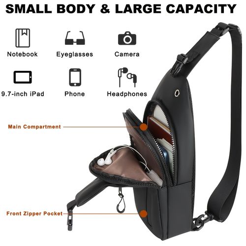 🔥HOT SALE—2025 Qualidade Diária Comutação Crossbody Bag Moda Impermeável Resistente A Arranhões Chest Pack Porta de Carregamento USB