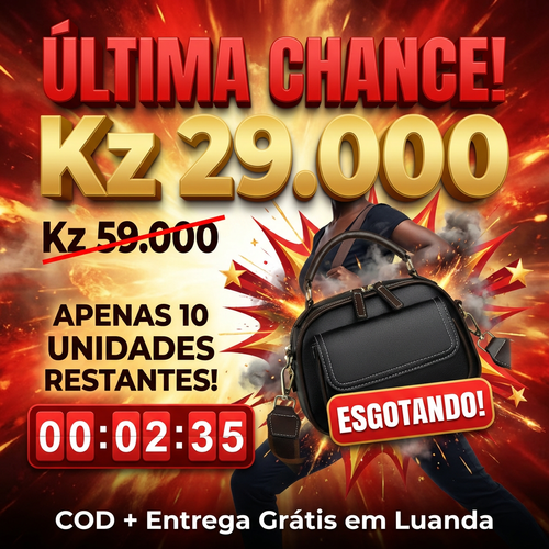 🇦🇴✨ NOVA MODA FEMININA EM LUANDA!—👜 Bolsa Elegante e Moderna—👠 ✨ Super Leve e Confortável—👗 Perfeita para Trabalho, Passeio e Compras—🔥 Estilo Luxuoso que Combina com Qualquer Look—🚚 Entrega Grátis + Pagamento na Entrega