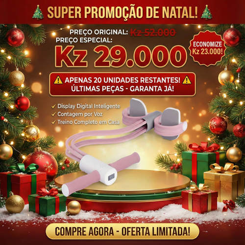 💥 Luanda – Top Vendas 2025 🚀 Elástico Fitness Completo – Pernas, Glúteos e Abdômen em Casa 💪🏽🏠