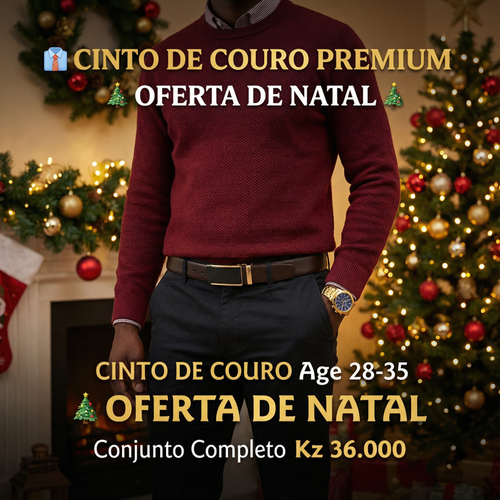 🎄 Luanda🎁 Conjunto Premium Masculino: Relógio ⌚ + Óculos 👓 + Cinto 👔 + Fivela ✨ — Elegância completa para qualquer ocasião