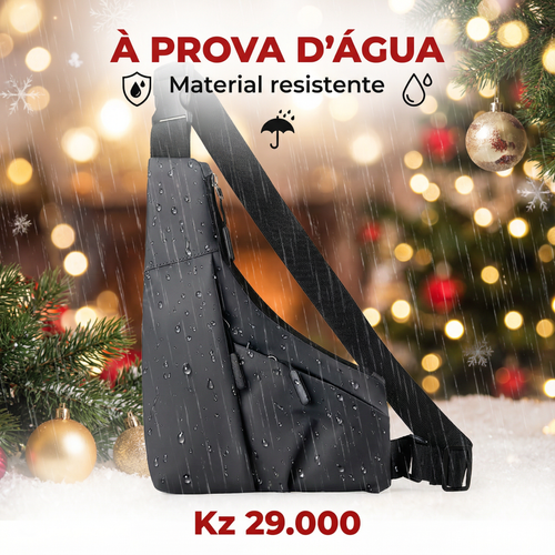 ✨🎒 Mochila Triangular Antirroubo — Leve ✨ Segura 🔐 e à Prova d Água 💦 — Compacta 📦 e Discreta 👀 — Ideal para Luanda 🌆🔥