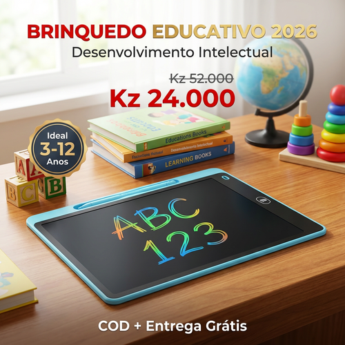 🇦🇴Luanda 🧠👶 Desenvolvimento mental 📱🖊️ Quadro LCD 16 Infantil 🎨✏️ Escreve e apaga com 1 clique ♻️ Sem papel 👀 Protege os olhos 💡 Tela grande fácil usar 📚 Ideal para escola e casa 🎁 Presente perfeito