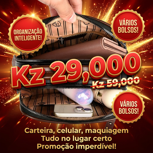 🇦🇴👜✨ OFERTA LUANDA! — Bolsa Feminina Estilo Francês 2026 💃 — Grande Capacidade para Telemóvel e Cosméticos 📱💄 — Design Elegante e Moderno 🌸 — Leve, Portátil e Perfeita para Trabalho e Passeio 🚶‍♀️