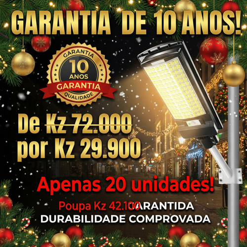 🇦🇴💡🔥 TENDÊNCIA EM LUANDA! — Lâmpada Solar Inteligente ☀️⚡ — Sensor Automático de Movimento 🚶‍♂️📡  — Resistente à Chuva 🌧️💦— Perfeita para Casa, Jardim e Portão 🏠🌳