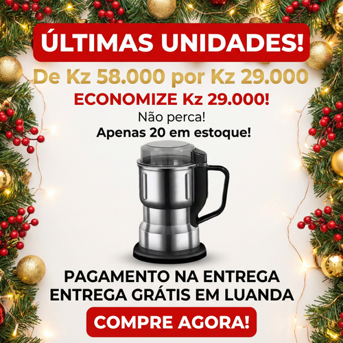🔥Luanda 🎄💥Moedor Multifuncional— Tritura Tudo! — Feijão 🍛 Milho 🌽 Pimenta 🔥 Café ☕ Ervas 🍃