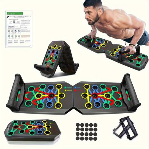 1pc Prancha Multifuncional para Flexões - Equipamento de Exercício para Academia em Casa, Assistente de Flexões, Treinador de Músculos do Peito, Equipamento de Treinamento de Força