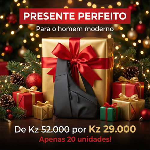 ✨🎒 Mochila Triangular Antirroubo — Leve ✨ Segura 🔐 e à Prova d Água 💦 — Compacta 📦 e Discreta 👀 — Ideal para Luanda 🌆🔥