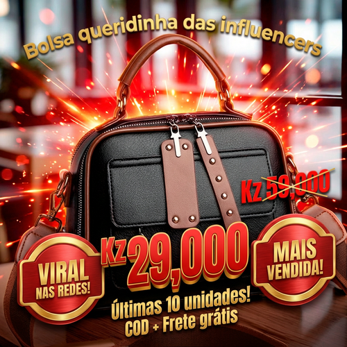 🇦🇴👜✨ OFERTA LUANDA! — Bolsa Feminina Estilo Francês 2026 💃 — Grande Capacidade para Telemóvel e Cosméticos 📱💄 — Design Elegante e Moderno 🌸 — Leve, Portátil e Perfeita para Trabalho e Passeio 🚶‍♀️