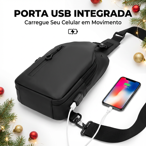 🎄🎁Oferta Natal Limiteda 🎅 Presente de Natal mais prático em Luanda!🎅 Mochila Antirroubo com Porta USB Lateral 🎁⚡– Carregue enquanto anda pela cidade!