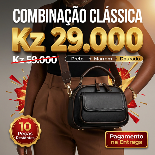 🇦🇴✨ NOVA MODA FEMININA EM LUANDA!—👜 Bolsa Elegante e Moderna—👠 ✨ Super Leve e Confortável—👗 Perfeita para Trabalho, Passeio e Compras—🔥 Estilo Luxuoso que Combina com Qualquer Look—🚚 Entrega Grátis + Pagamento na Entrega